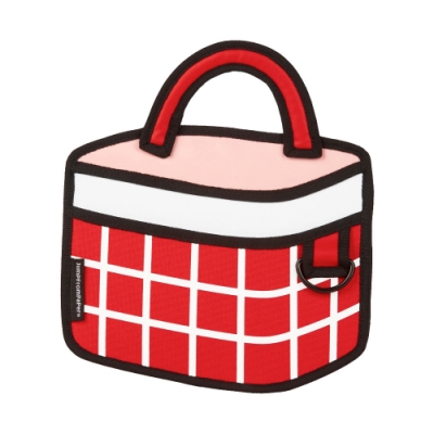 JumpFromPaper 2D包 紅色格紋野餐包 肩背包 手提包