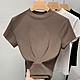 專注內搭-立領短袖T恤收腰內搭彈力緊身上衣(五色 S-3XL可選) product thumbnail 9