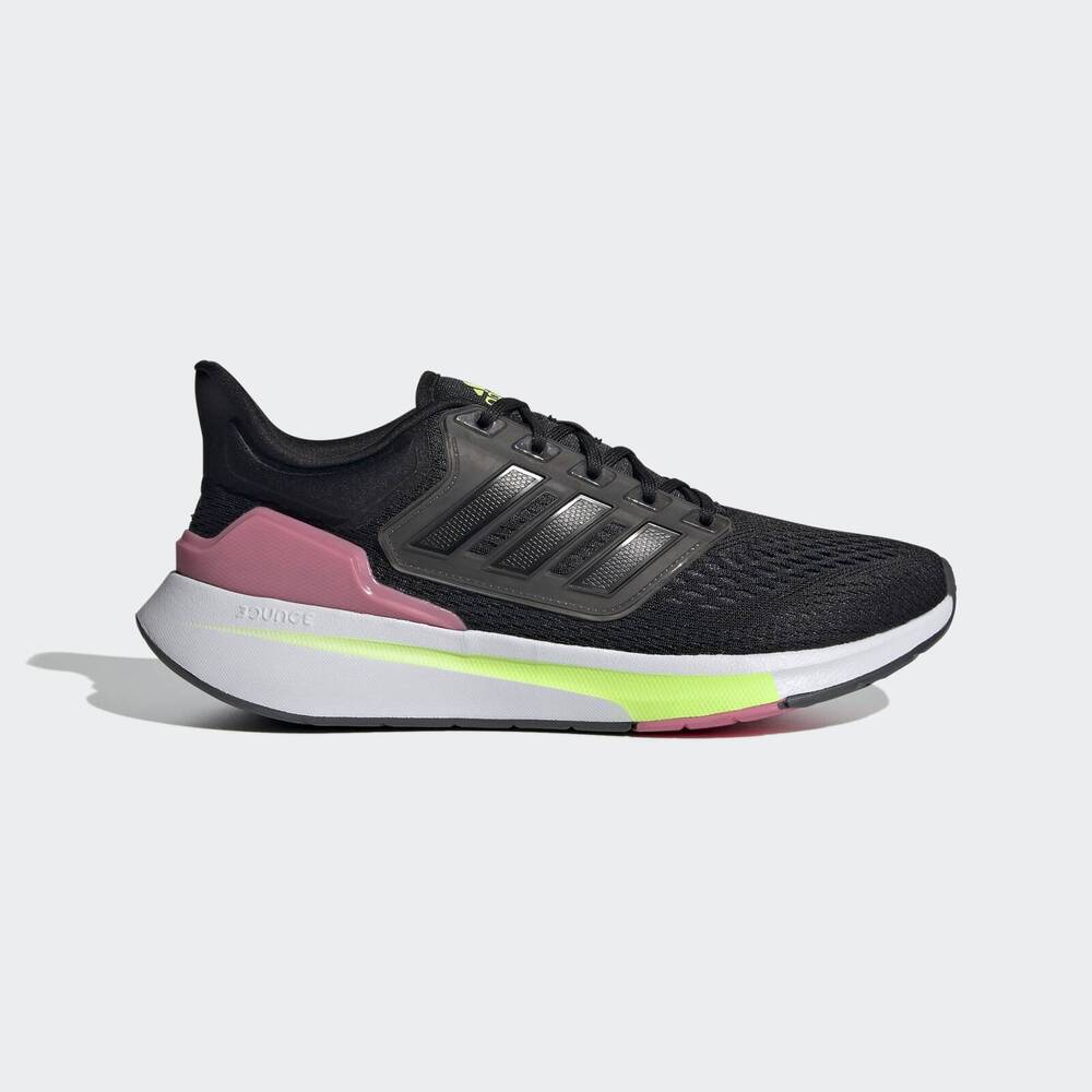 Adidas EQ21 Run [H68076] 女 慢跑鞋 運動 休閒 避震 穩定 透氣 路跑 再生材質 愛迪達 黑粉