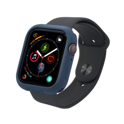 MUVIT Apple Watch Series4 (40mm) 耐衝擊保護殼-午夜藍