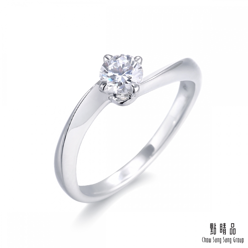 點睛品Infini Love Diamond婚嫁系列0.3克拉鉑金鑽石戒指