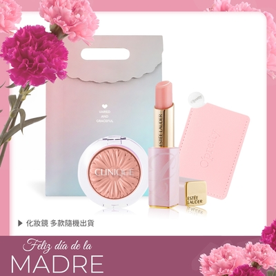 ESTEE LAUDER 雅詩蘭黛 花漾粉嫩純慾組-多色可選[護唇膏+腮紅+化妝鏡+禮袋]