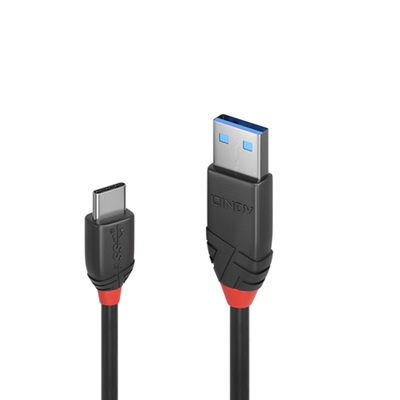 LINDY 林帝 Black USB 3.2 Gen 2 Type-C/公 to Type-A/公 傳輸線 1m (36916)