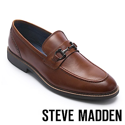 STEVE MADDEN-BRADSHAW馬銜扣真皮男士紳士鞋-咖啡