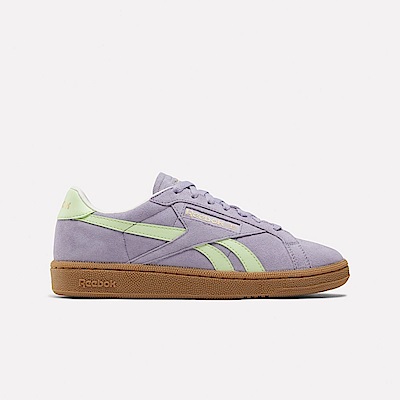 Reebok Club C Grounds Uk [100207963]女 運動 休閒鞋 低調與奢華 皮革 絨面革 紫綠