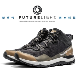 The North Face 男新款 FUTURELIGHT 防水透氣健行鞋_卡其/灰 N