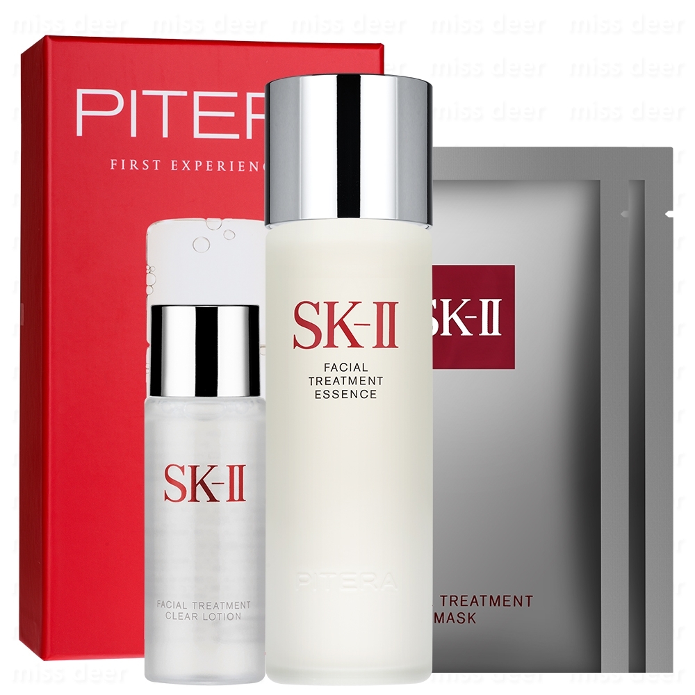 *SK-II PITERA精華體驗組(青春露75ml+亮采化妝水30ml+青春敷面膜單片x2)