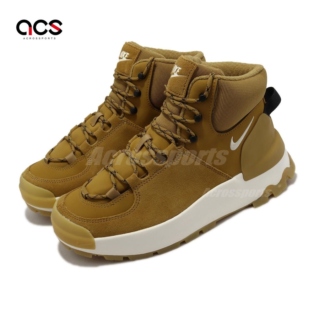 Nike 休閒鞋 Wmns City Classic Boot 女鞋 棕 土黃 靴子 戶外 麂皮 登山 厚底 DQ5601-710