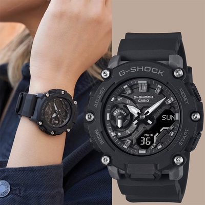 CASIO 卡西歐 G-SHOCK 中性色戶外時尚手錶 送禮推薦-經典黑 GMA-S2200-1A