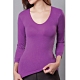 蒂巴蕾 竹碳紗 自律熱 輕型貼身內衣-七分袖 晶紫蘭色 product thumbnail 1