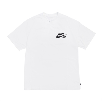 Nike T恤 SB Logo T-Shirts 男款 運動休閒 滑板概念 圓領 棉質 穿搭 白 黑 DC7818100