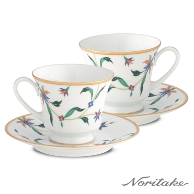 【NORITAKE】鳳彩鎏花金邊咖啡對杯