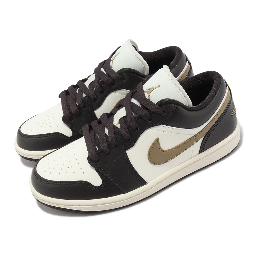 Nike 休閒鞋 Wmns Air Jordan 1 Low 女鞋 男鞋 黑 焦糖色 AJ1 喬丹 一代 DC0774-200