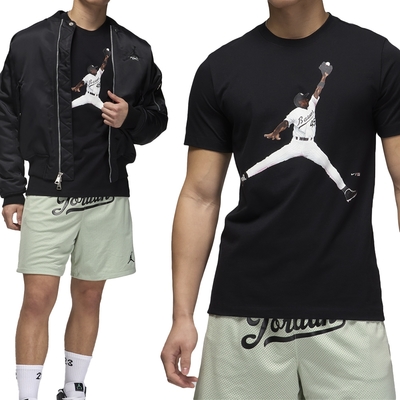 Nike Jordan Flight MVP 男款 黑色 大Logo 喬丹 圓領 運動 短袖 FN5991-010