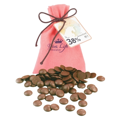 Diva Life 比利時牛奶巧克力粉紅色麻布袋 ( 90g±5%/袋)