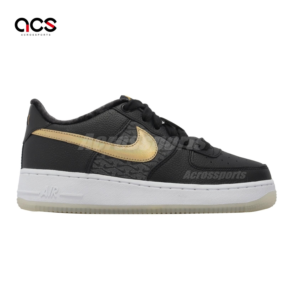 Nike 休閒鞋Air Force 1 Low LV8 BG 女鞋黑金50週年唱片鞋扣透明底