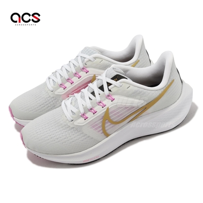 Nike 慢跑鞋 Wmns Air Zoom Pegasus 39 女鞋 運動鞋 小飛馬 氣墊 緩震 白 金 DH4072-104