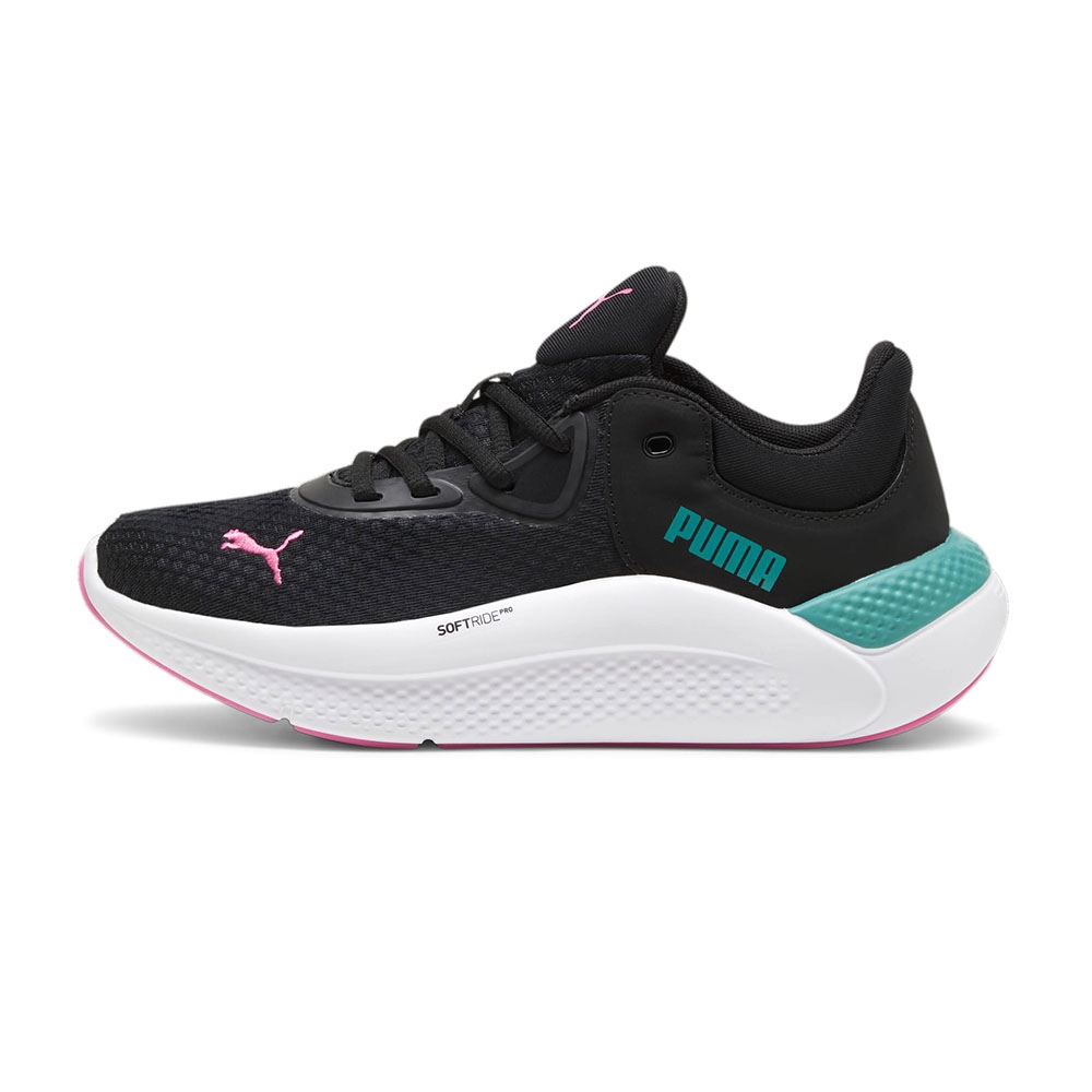 Puma Softride Pro Wns 女鞋 黑白色 弧形大底 緩衝 支撐 多功能 運動 慢跑鞋 37704516