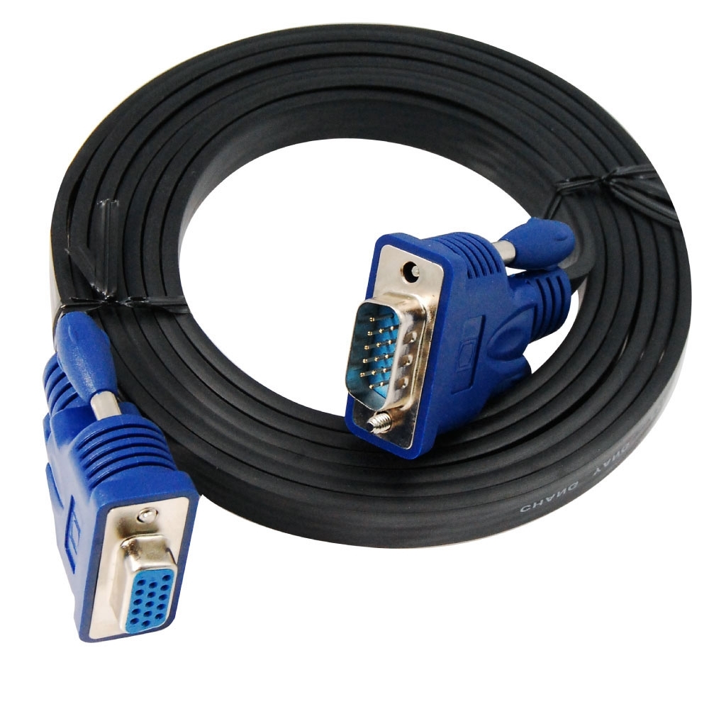 Cable VGA超薄型螢幕連接線 公對母 2M(F14HD1515PS02)