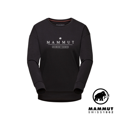 【Mammut長毛象】 Mammut Core ML Crew Neck Logo W 機能長袖T恤 黑色 女款 #1014-04070(網路獨賣)