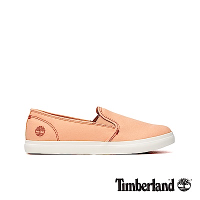 Timberland 女款淺紅色帆布休閒便鞋|A1YTT