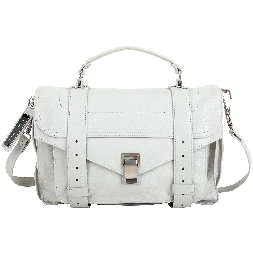 PROENZA SCHOULER PS1/C1 中型山羊皮革兩用包(淺灰色)