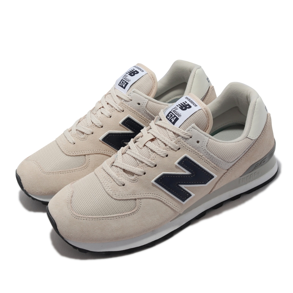 New Balance 休閒鞋 574 復古 經典 男女鞋 紐巴倫 麂皮 穿搭推薦 情侶鞋 淺褐 藍 ML574EQ2-D