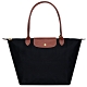 LONGCHAMP Le Pliage 長把摺疊水餃包(大/黑) product thumbnail 1