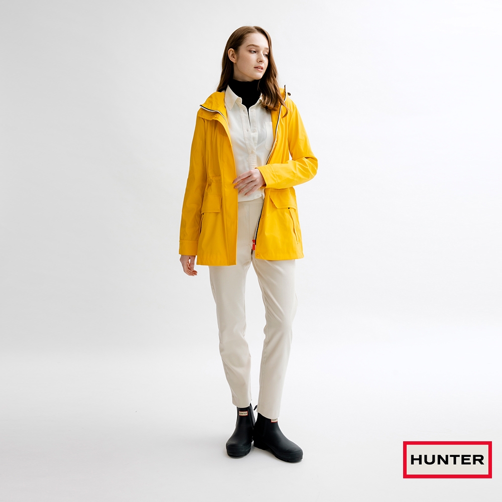 HUNTER - 女裝-防水橡膠感外套-黃色