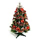 摩達客 3尺(90cm)特級綠松針葉聖誕樹(紅金色系配件/不含燈) product thumbnail 1