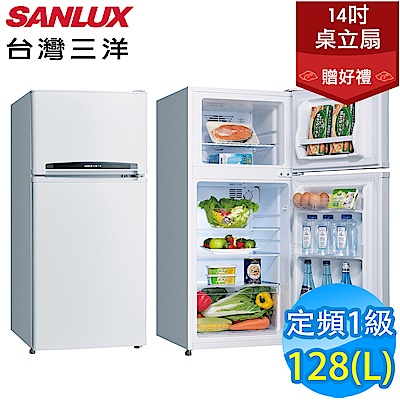 SANLUX台灣三洋 128L 1級定頻2門電冰箱 SR-C128B1 送風扇