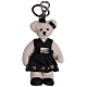 PRADA TRICK ORSETTO 時尚洋裝造型小熊吊飾/鑰匙圈(米色/黑配件) product thumbnail 1