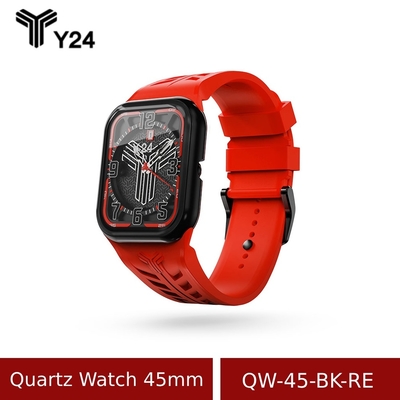 【Y24】Quartz Watch 45mm 石英錶芯手錶 QW-45-BK-RE 紅/黑 (不含錶殼)