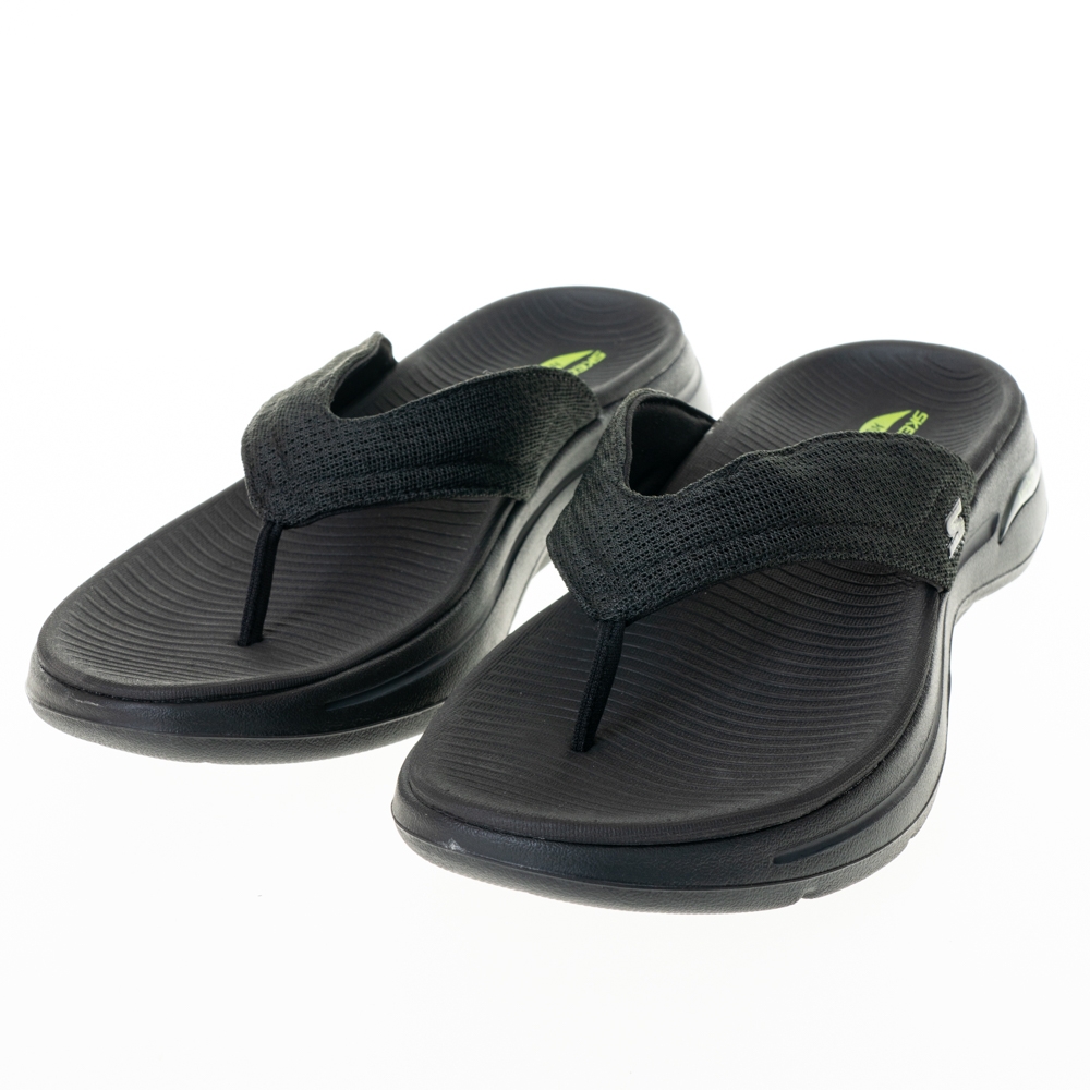 SKECHERS 健走鞋 男健走系列 涼拖鞋 GOWALK ARCH FIT SANDAL - 229057BKLM