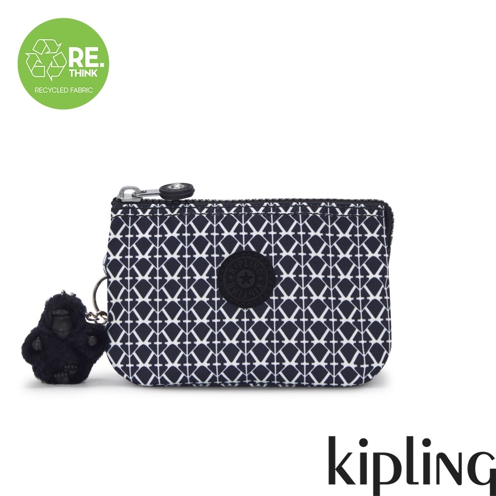 Kipling 經典老花三夾層配件包-CREATIVITY S