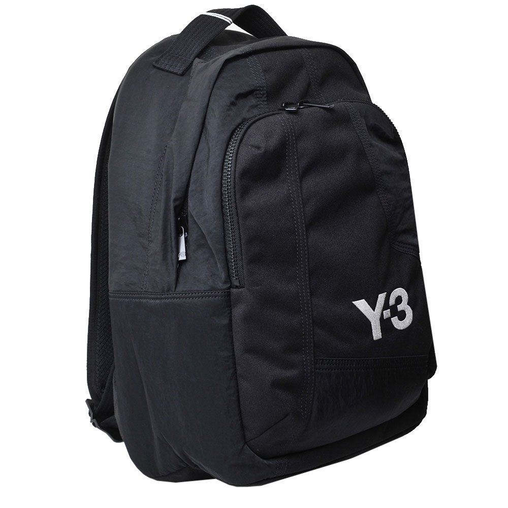Y-3 CL BP 高質感尼龍品牌字母Y-3 Logo刺繡山本耀司後背包(黑色/H63097
