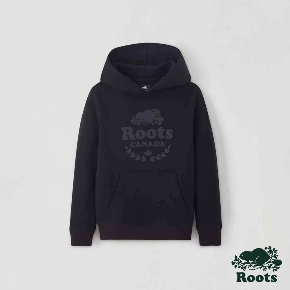 Roots 大男童- 桂冠海狸連帽上衣-黑色