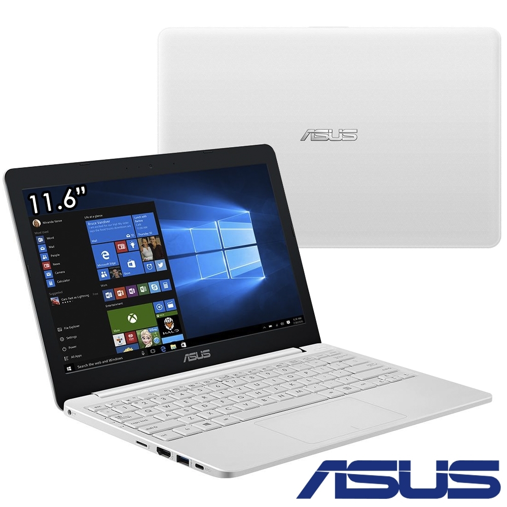 ASUS E203MA 11吋筆電(N4000/4G/64G eMMC/LapTop/Win10(S)/珍珠白