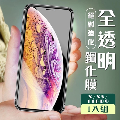 IPhone X XS 11 PRO 3D非全滿版覆蓋透明鋼化玻璃疏油鋼化膜保護貼(XS保護貼11PRO保護貼IPHONEX保護貼)