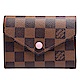 LV N61700 Victorine系列經典Damier棋盤格三折暗釦短夾(玫粉) product thumbnail 1