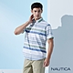 Nautica 男裝 夏日清新條紋短袖襯衫-白色 product thumbnail 1