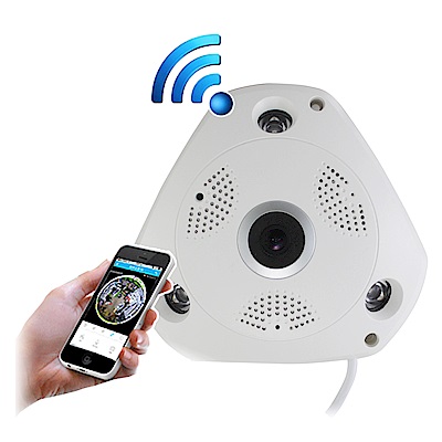 (福利品) IS愛思 IR-360V1 VR全景紅外線WiFi監控攝影機