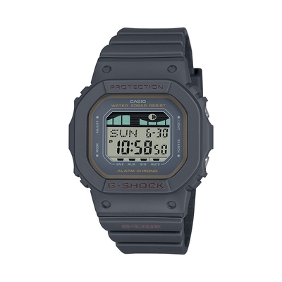 CASIO卡西歐 G-SHOCK 纖薄精巧 衝浪運動 潮汐顯示 岩石黑 GLX-S5600-1_40.5mm