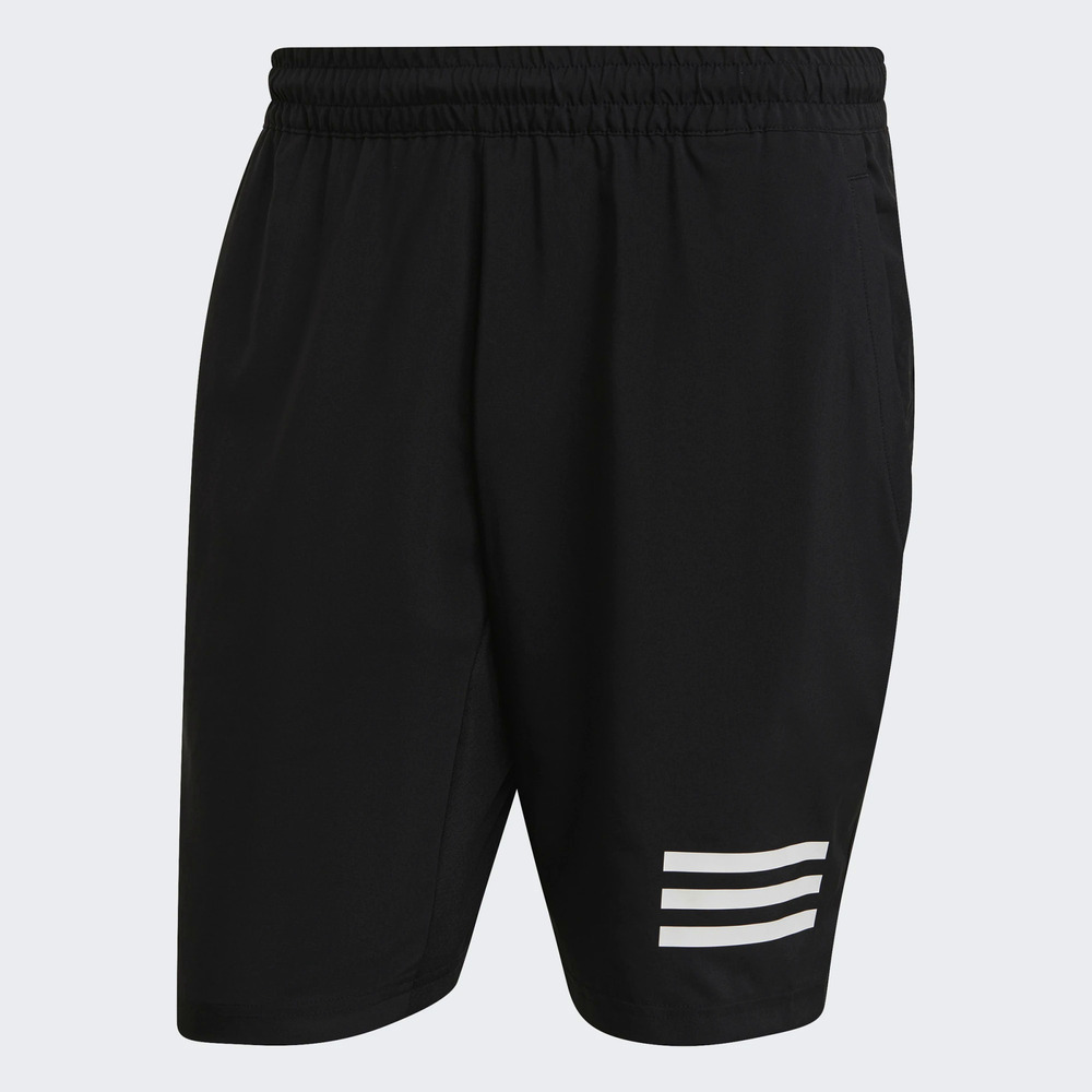 Adidas CLUB 3STR SHORT [GL5411] 男 短褲 運動 網球 訓練 亞洲版 透氣 吸濕 排汗 黑