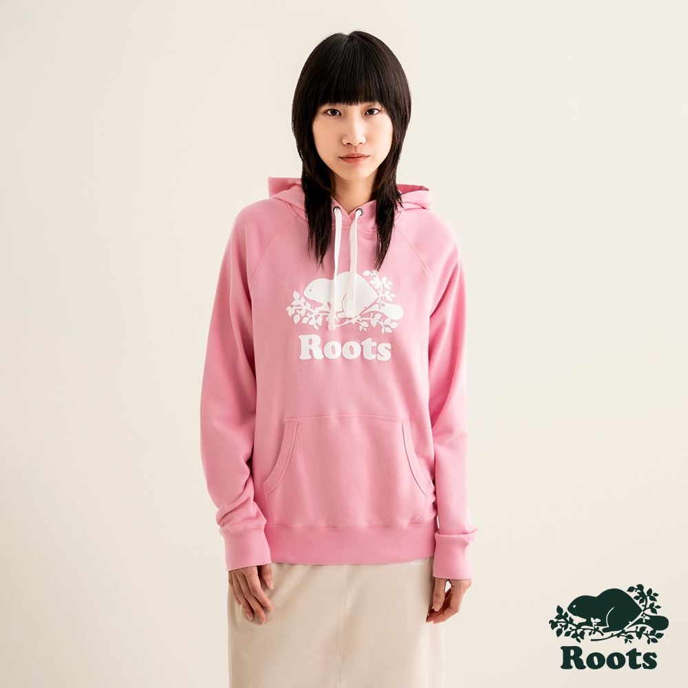 Roots 女裝- ORIGINAL連帽上衣-粉色
