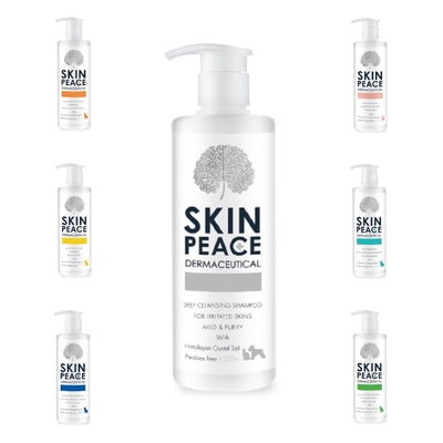 【2入組】(台灣公司貨)SKIN PEACE 肌本和平敏弱寵物醫美理膚沐浴乳系列(7種配方) 310ml (購買第二件贈送我有肉1包)