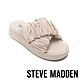 STEVE MADDEN-BELLSHORE 抓皺雲朵交叉帶厚底拖鞋-米白色 product thumbnail 1