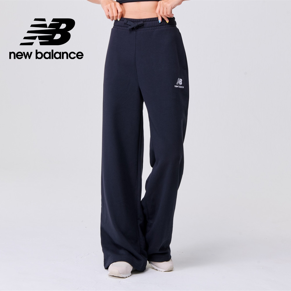 [New Balance]鬆緊抽繩落地長褲_女性_黑色_WP31516BK