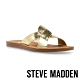 STEVE MADDEN-REALM 皮質交叉帶休閒涼拖鞋-金色 product thumbnail 1