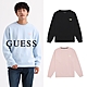 【GUESS】經典LOGO休閒圓領大學T(三色可選) product thumbnail 1